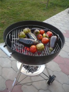 печь барбекю на углях
